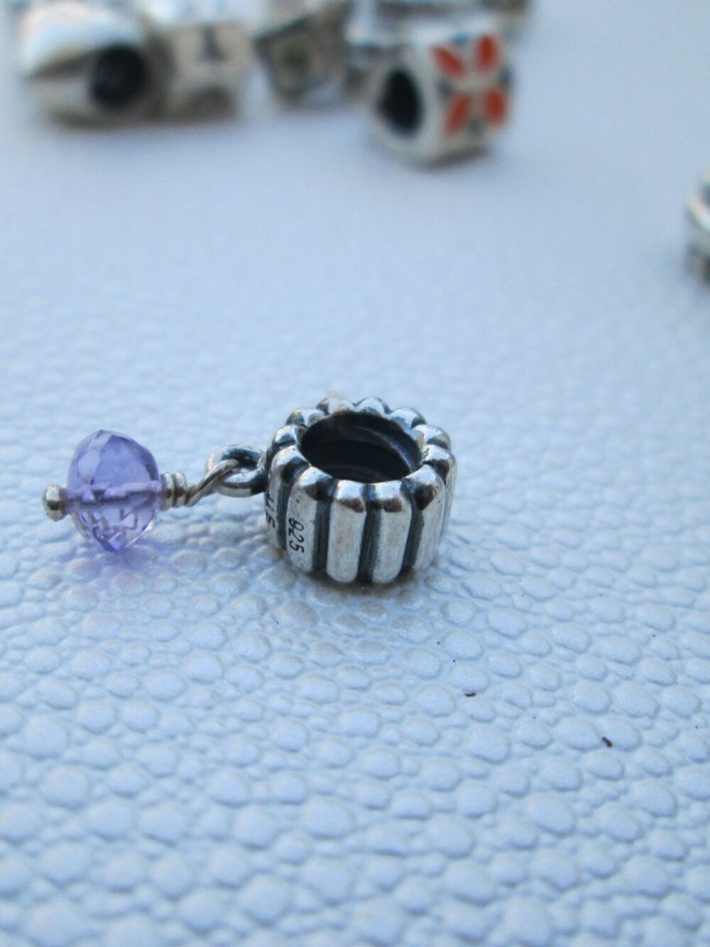 Pandora purple  amethyst bead 925 ALE